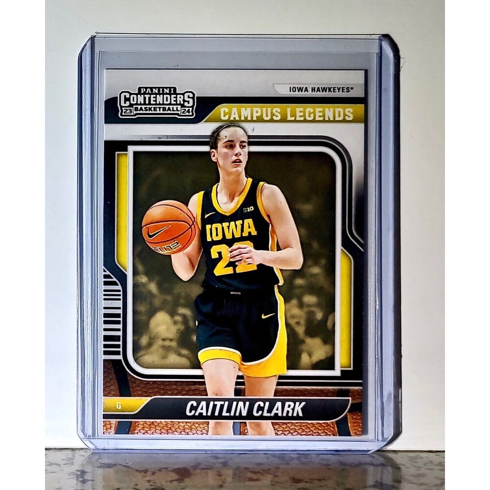 2023-24 Caitlin Clark Panini Contenders #CL1 Campus Legends Card Iowa Hawkeyes
